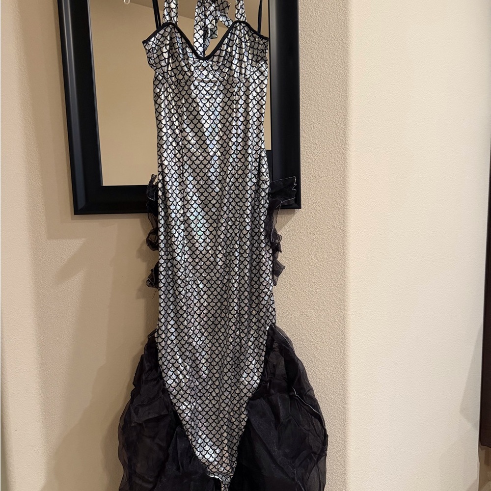 Silver and Black Patterned Dress
